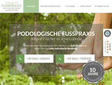 Tablet Screenshot of podologie-fischer-jena.de